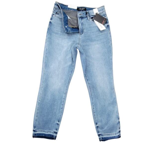 JUDY BLUE Therma Denim Boyfriend Fit High Waist Jeans Womens 3/26 Two Toned - Picture 15 of 16